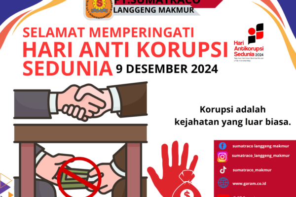 PT Sumatraco Langgeng Makmur Gelar Kampanye Anti-Korupsi, Libatkan Seluruh Karyawan Dalam Peringatan Hari Anti-Korupsi Sedunia