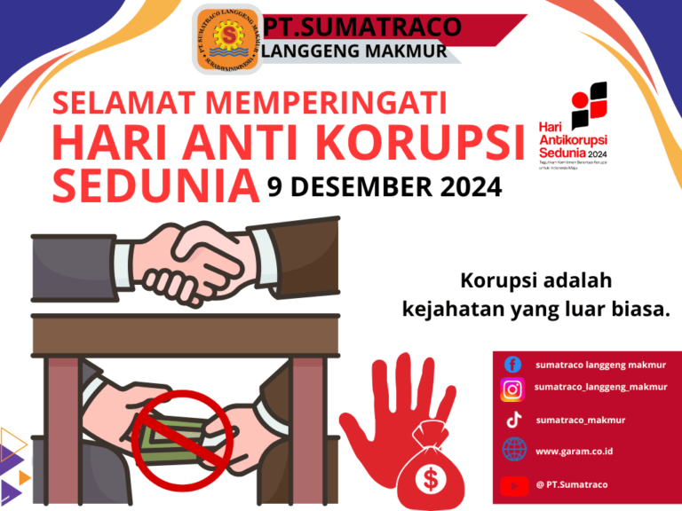 PT Sumatraco Langgeng Makmur Gelar Kampanye Anti-Korupsi, Libatkan Seluruh Karyawan Dalam Peringatan Hari Anti-Korupsi Sedunia