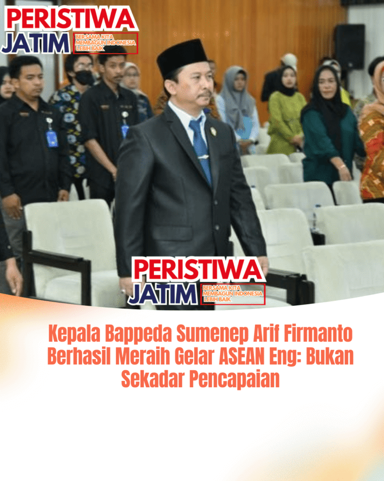 Kepala Bappeda Sumenep Arif Firmanto Berhasil Meraih Gelar ASEAN Eng: Bukan Sekadar Pencapaian