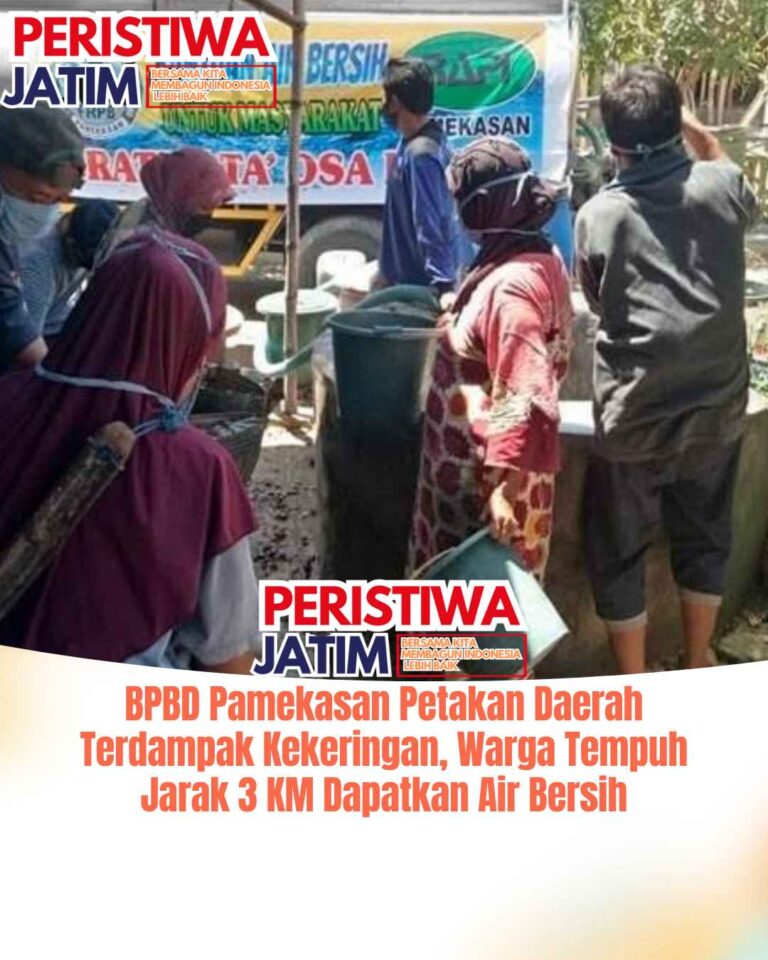 BPBD Pamekasan Petakan Daerah Terdampak Kekeringan, Warga Tempuh Jarak 3 KM Dapatkan Air Bersih