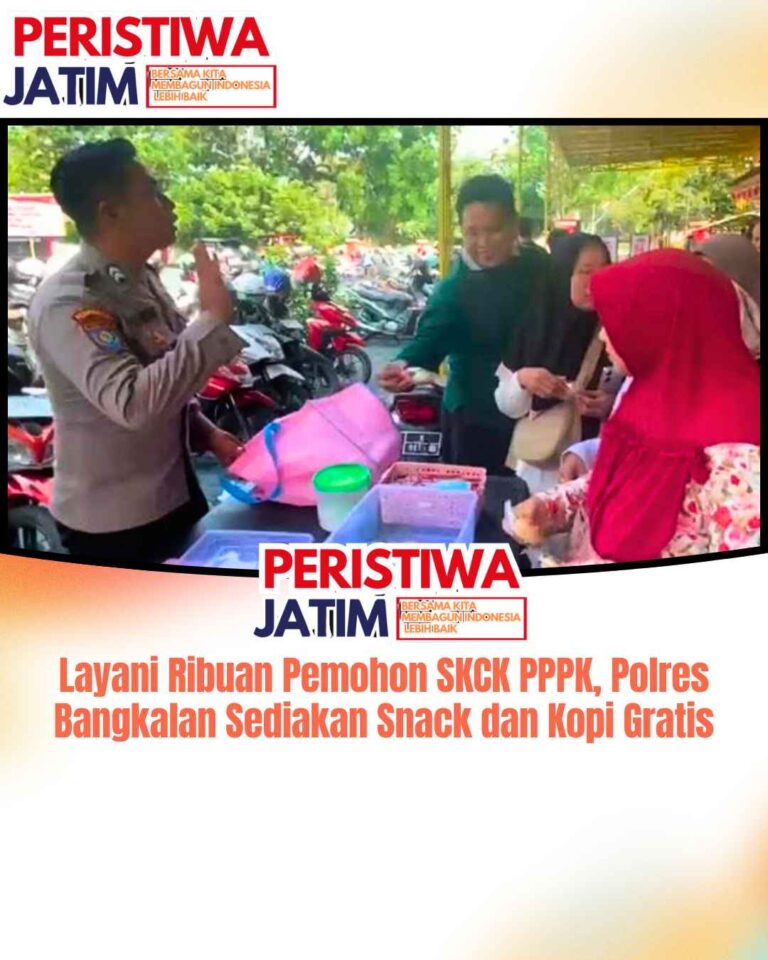 Layani Ribuan Pemohon SKCK PPPK, Polres Bangkalan Sediakan Snack dan Kopi Gratis