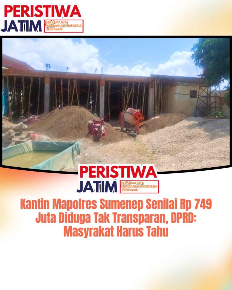 Kantin Mapolres Sumenep Senilai Rp 749 Juta Diduga Tak Transparan, DPRD: Masyrakat Harus Tahu