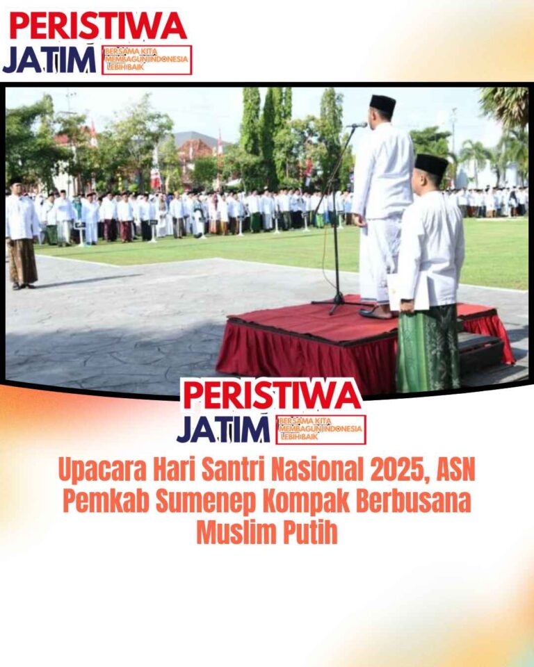 Upacara Hari Santri Nasional 2025, ASN Pemkab Sumenep Kompak Berbusana Muslim Putih