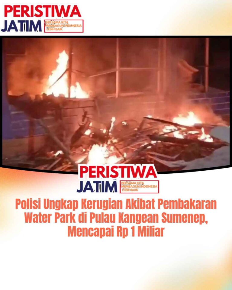 Polisi Ungkap Kerugian Akibat Pembakaran Water Park di Pulau Kangean Sumenep, Mencapai Rp 1 Miliar