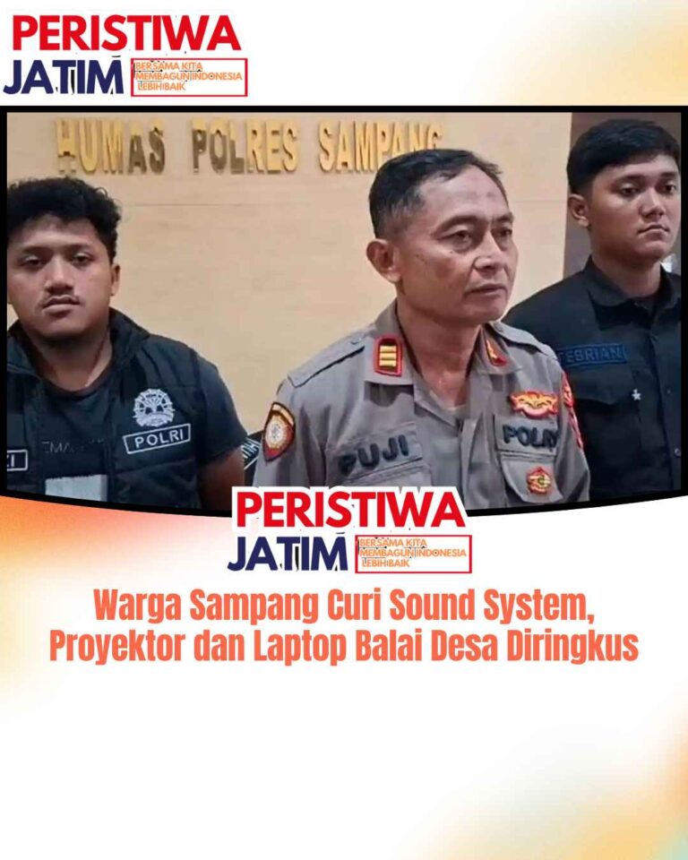 Warga Sampang Curi Sound System, Proyektor dan Laptop Balai Desa Diringkus