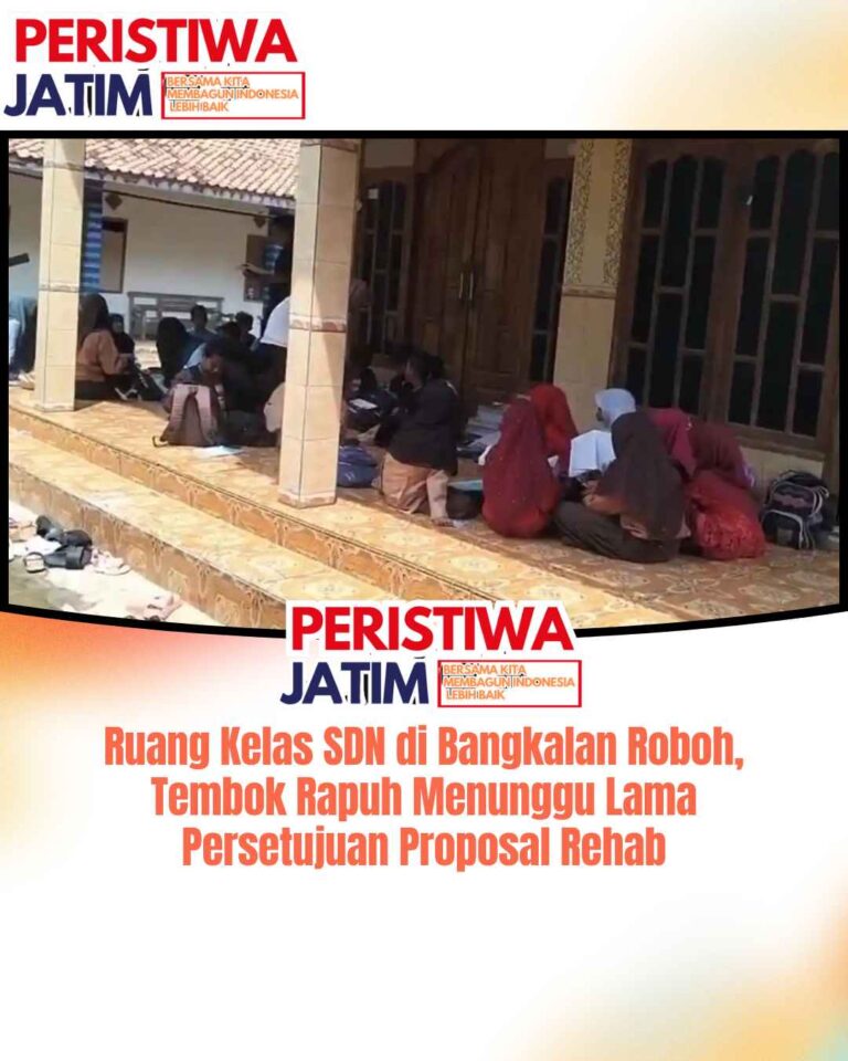 Ruang Kelas SDN di Bangkalan Roboh, Tembok Rapuh Menunggu Lama Persetujuan Proposal Rehab