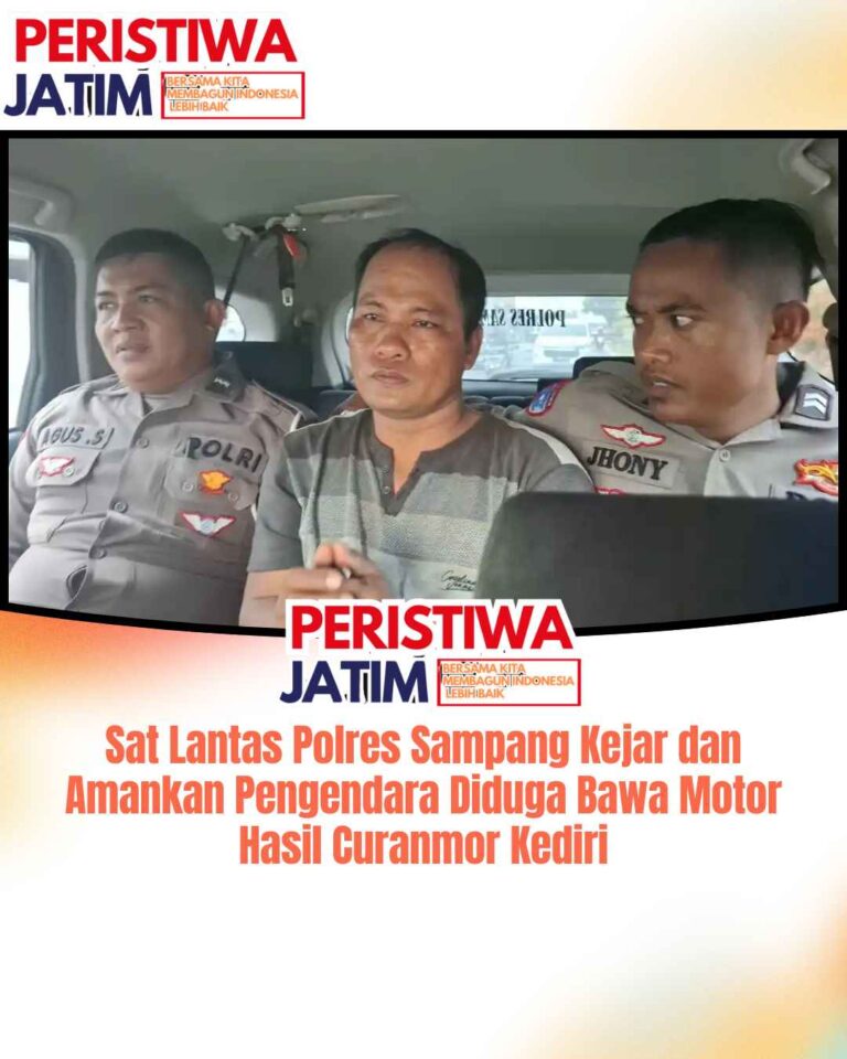 Sat Lantas Polres Sampang Kejar dan Amankan Pengendara Diduga Bawa Motor Hasil Curanmor Kediri