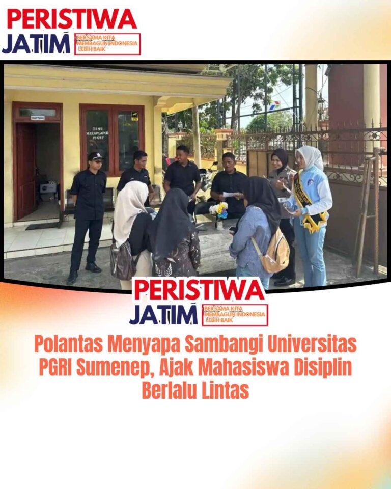 Polantas Menyapa Sambangi Universitas PGRI Sumenep, Ajak Mahasiswa Disiplin Berlalu Lintas