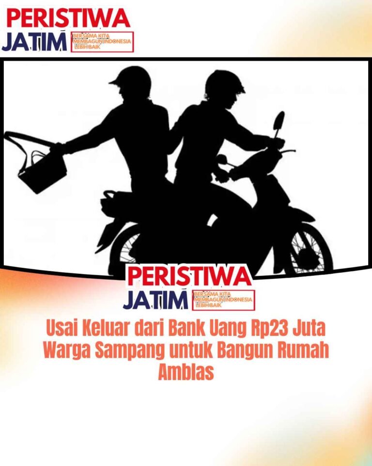 Usai Keluar dari Bank Uang Rp23 Juta Warga Sampang untuk Bangun Rumah Amblas