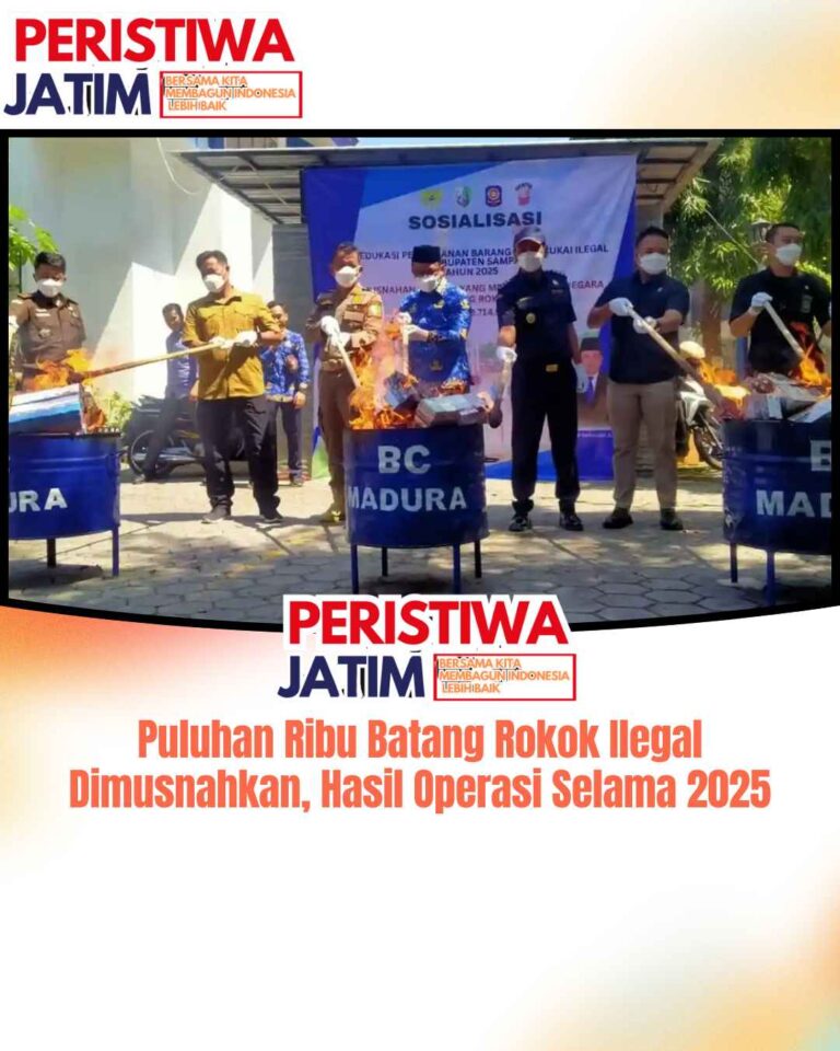 Puluhan Ribu Batang Rokok Ilegal Dimusnahkan, Hasil Operasi Selama 2025