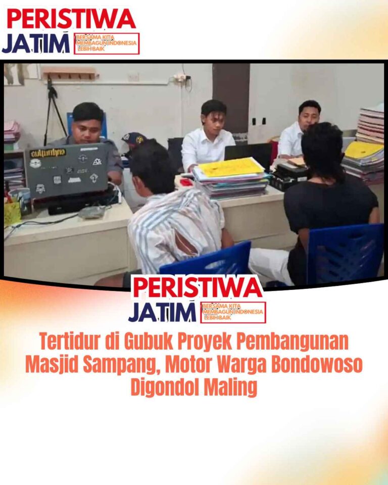 Tertidur di Gubuk Proyek Pembangunan Masjid Sampang, Motor Warga Bondowoso Digondol Maling
